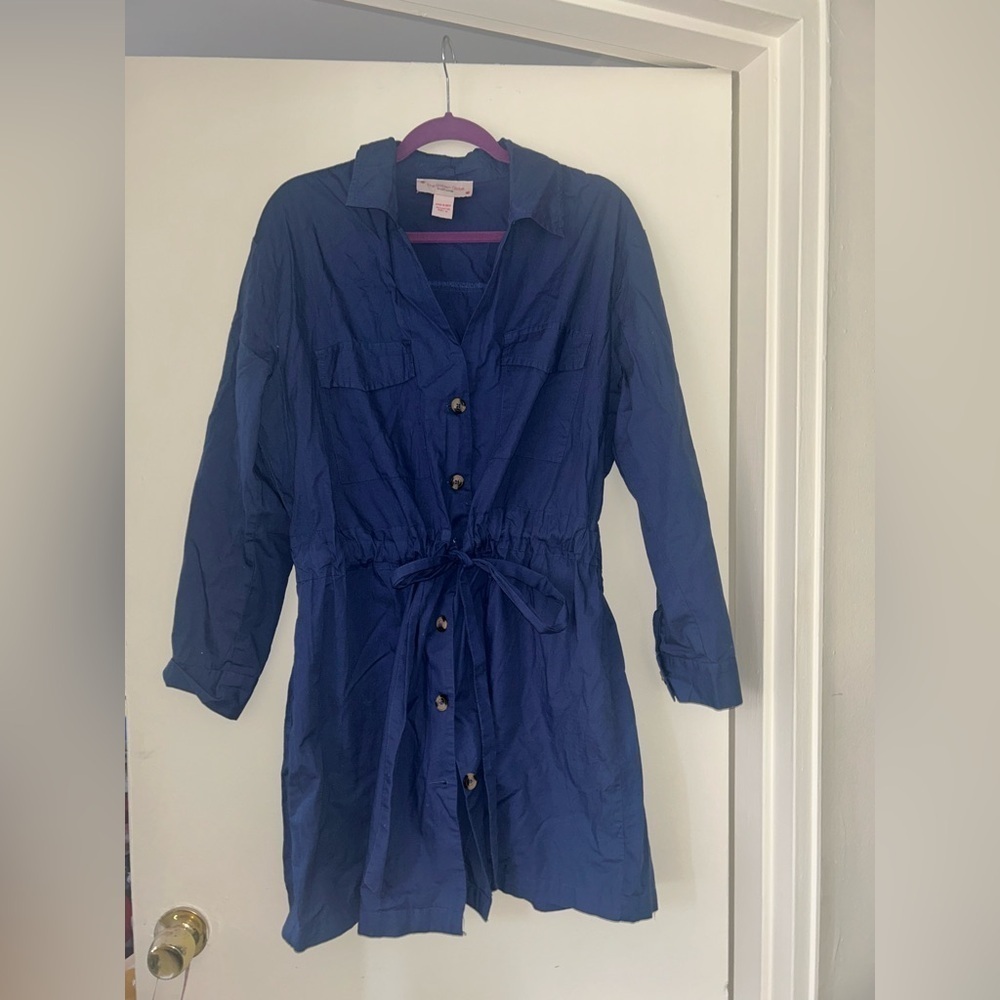 Women's Blue Button-Up dress